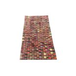 A Ghanaian cotton Ewe Kente cloth. 208cm x 117cm.Condition report: Colours bright, no damage,