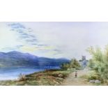 Anna Hope HUDSON (1869-1957)Lake SceneWatercolourSigned34 x 57cm (sight size)