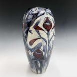 A Moorcroft 'Spirit of Liberty' pattern large vase, designed by Emma Bossons, tube lined with Art