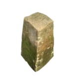 A limestone staddle stone base. Approx. height 58cm.