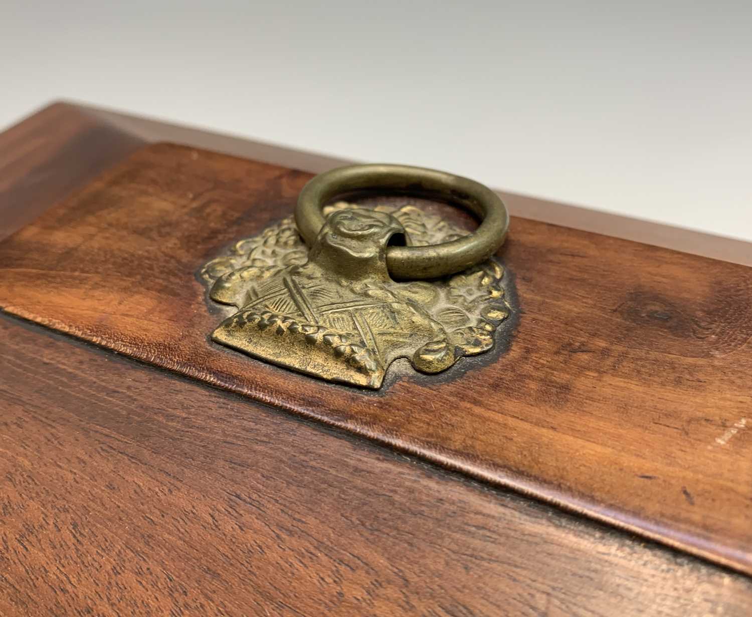 A Regency mahogany tea caddy, the interior with two lidded compartments and aperture for a mixing - Image 2 of 5