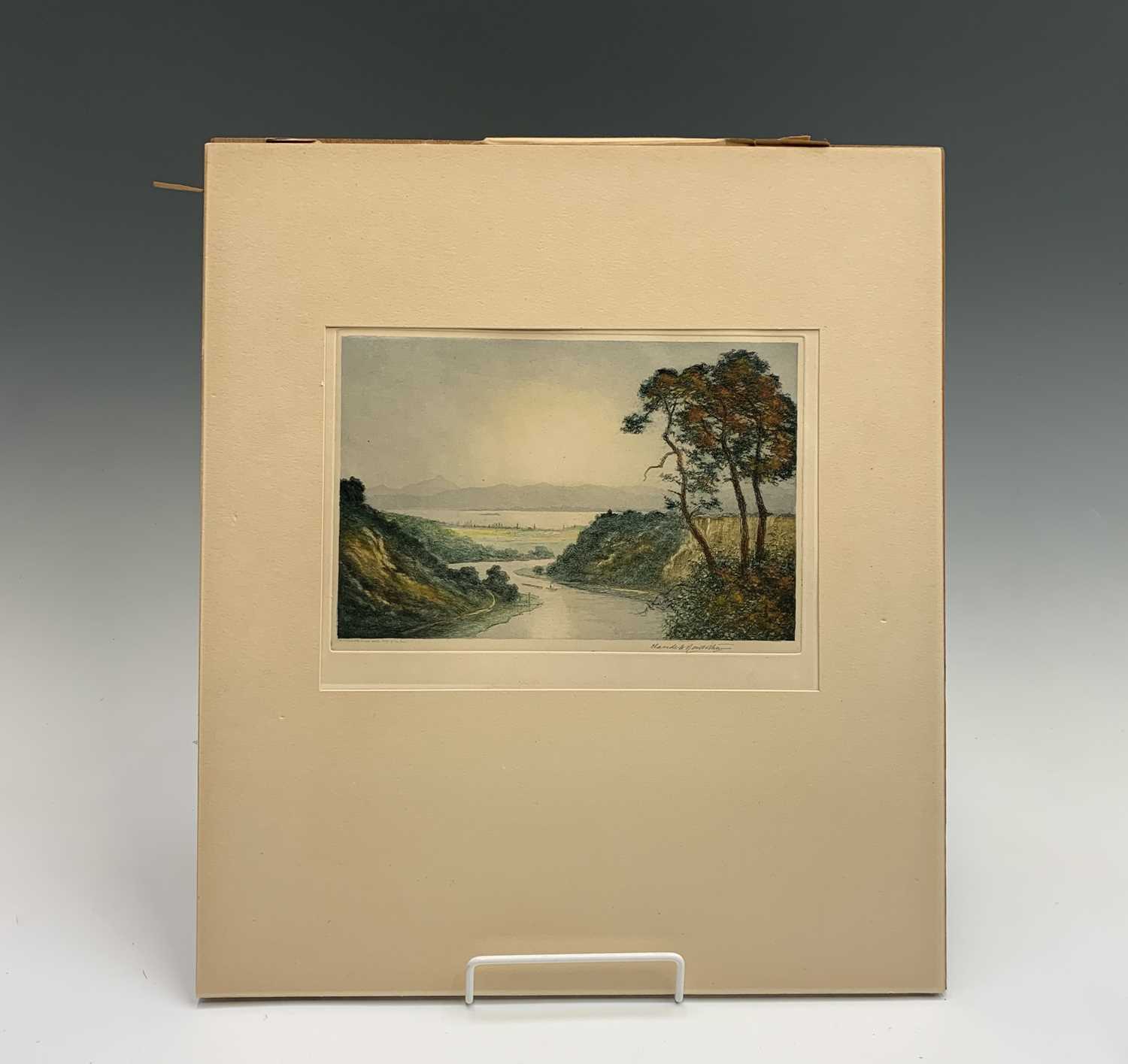Claude Hamilton ROWBOTHAM (1864-1949)'The Estuary of the Severn and the Gorge of the Avon', 'Rainy - Image 2 of 4