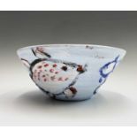 Simeon STAFFORD (b.1956)A pottery bowl hand painted with fishSigned and dated 20.05.23Height 9cm,