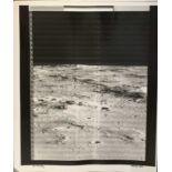 Two vintage space exploration photographs, Lunar Orbiter II Mission, November 1966, pair of large-