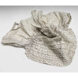 Victorian sun bonnet in good original condition. Ivory cotton with dark 'cottage sprig' pattern,