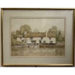 Four paintings. Two watercolour and ink works: The Pandora Inn and Upton Slip, Falmouth, by Philip