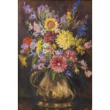 Harold TODD (1894-1977)Still Life - Flowers in a Copper JugOil on canvas Signed 34 x 24cm