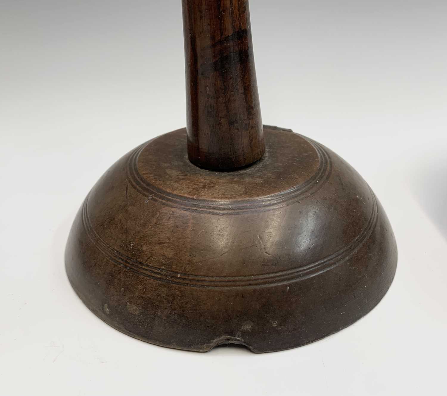 A set of elm and sycamore butter or dairy scales, West country or Wales, mid 19th century, with - Image 2 of 9