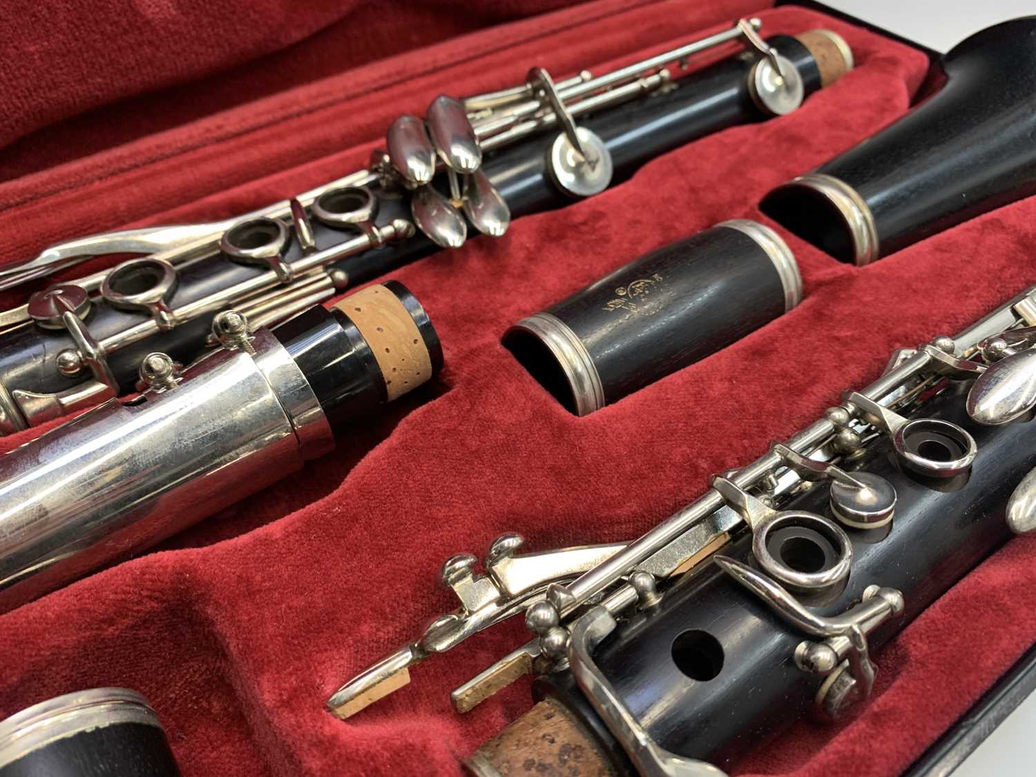 A Boosey & Hawkes Edgware model clarinet, with nickel mounts, number 274097A, in hard case. - Image 3 of 12