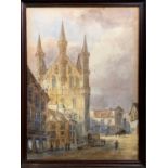 Edward NEVIL (British fl.1880-1900)'Louvain' (Leuven, Brussels, Belgium) WatercolourSigned and