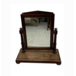 A Regency mahogany dressing table mirror, height 75cm, width 70cm.