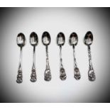 Six Chinese silver teaspoons 114gm