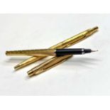 A Parker Classic GT Perle gold plated fountain pen and matching Jotter ballpoint