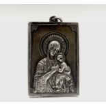 Russian silver Icon dated 1890 17.9gm 52 x 36mm