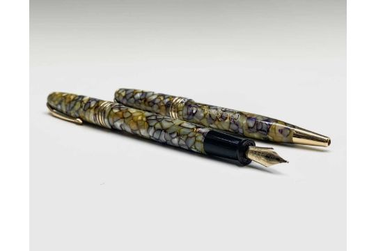 A Conway Stewart 58 Yellow Tiffany fountain pen with medium 18ct nib ...