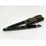 A Parker Sonnet Moonbeam fountain pen with 18ct gold medium nib date code IIL empty cartridge and