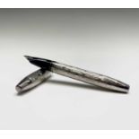 A Sheaffer Legacy Heritage silver Victorian fountain pen with 18ct white gold nibCondition report: