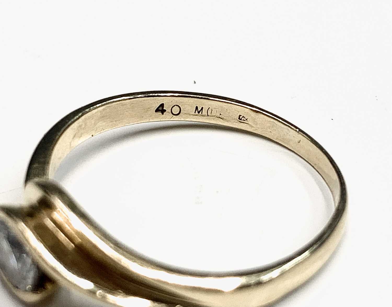 An 18ct gold diamond solitaire contemporary ring, the stone of approximately 0.4cts - Image 2 of 3