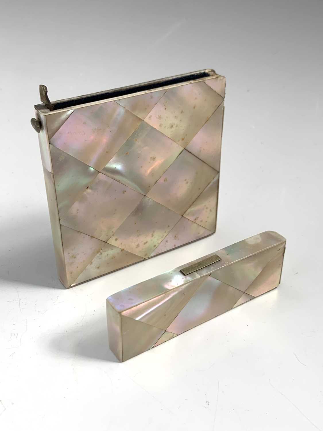Five mother-of-pearl card cases - Image 7 of 9