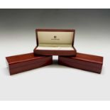 Three Sheaffer wooden pen boxes