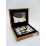 Great Britain 2011 Executive Proof Set. Cased complete set of 14 coins in a brown case and coa.