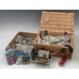 G.B. & World Coins - Lot comprises a wicker basket containing 13kg of mixed GB & foreign coins. PLUS