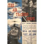 Cornwall Local Interest - A WWII period Royal Air Force/Fleet Air Arm poster, 'The Air Training