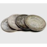 USA Morgan Silver Dollars. A run of four US Silver Dollars: 1883.0.; 1885.0.; 1886; & 1887 in