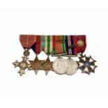 Group of 6:- OBE, 2nd World War and Defence Medals, 1939-45 and Italy Stars and U.S.A. Legion of