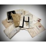 Papers and Letters re General Sir Arthur Sloggett, date noted October 7th 1917, small bundle.