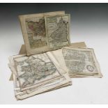 MAPS. A mixture of 30 small format maps including a Robert Morden 1701.