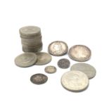 Foreign & G.B. Coins. Lot includes Spain 8 Reales 1772, GB Crown 1889, James I 1604 1/- (worn), 2