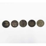 London Inn and Pub tokens. Lot of five 19th/early 20th century tokens comprising: G. Masters '
