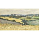 Thomas Cooper GOTCH (1854-1931) Hilly Landscape Watercolour10.5 x 18cmCondition report: Although