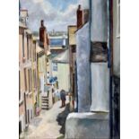 Anne ALLEN Bailey's Lane, St Ives Oil on canvas Signed and dated 1971 56x40cm