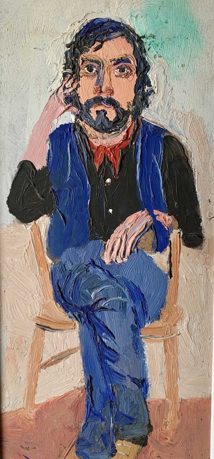 Fred YATES (1922-2008)Self Portrait Oil on board 50x24cm Provenence Lot 281 Artcurial sale - Image 3 of 6