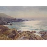 Edmund George FULLER (1858-1944) Gurnard's Head, Cornwall Watercolour Signed 39x53cm