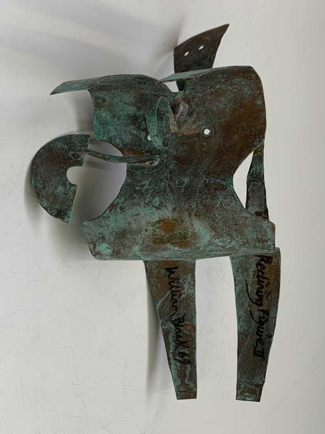 William BLACK (20th Century British)'Reclining Figure II'Oxidised copper sculpture Signed, inscribed - Image 15 of 17