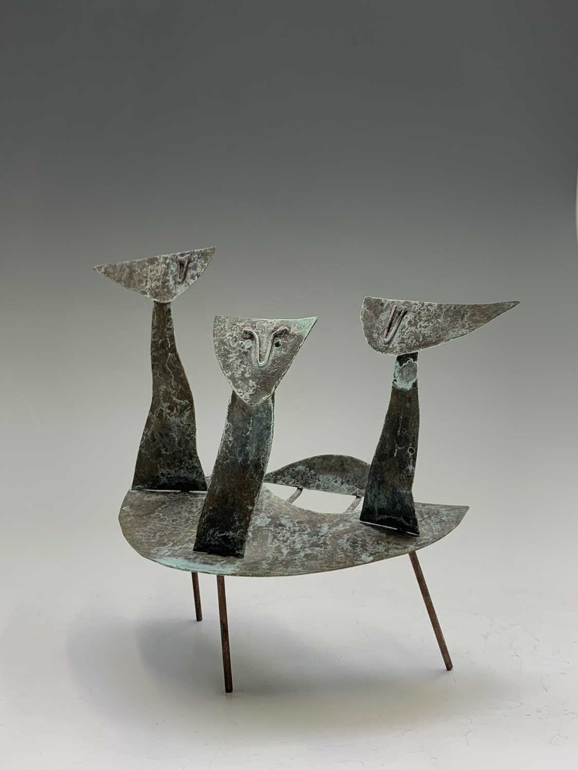 William BLACK (20th Century British)'Figures in a Landscape'Oxidised copper sculpture Signed, - Image 14 of 16