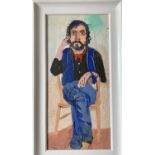 Fred YATES (1922-2008)Self Portrait Oil on board 50x24cm Provenence Lot 281 Artcurial sale