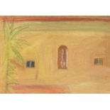 Rose HILTON (1931-2019)Italian Wall, BolognaOil on canvas board Signed Further signed, inscribed and