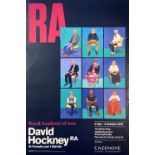 David HOCKNEY (1937)'82 Portraits and 1 Still-Life'Royal Academy of Arts 2016 exhibition poster 76 x