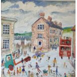 Simeon STAFFORD (1956)Marazion Marazion Oil on board Signed and to verso sketching and