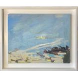 Paul WADSWORTH (XX-XXI) Godrevy Island Oil on canvas Artist's label to verso 48x61cm