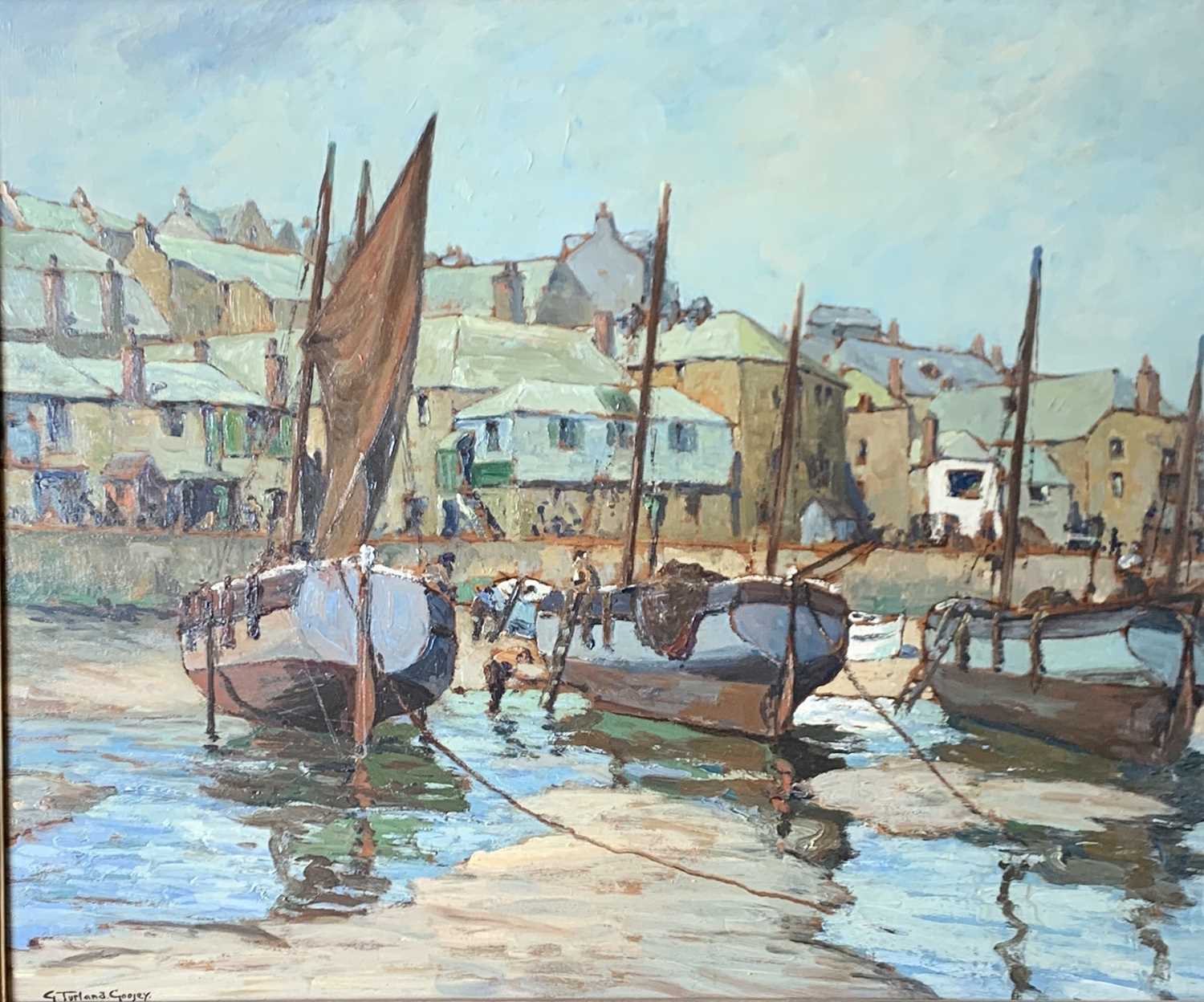 George TURLAND GOOSEY (1877-1947) Low Tide, St Ives Oil on board Signed 50x60cm