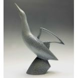 Anthony THEAKSTON (1965)Ceramic bird jug with speckled cobalt salt glaze Signed 35.3cnCondition