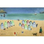 Betty HOLMAN (1911)St Ives Bay Oil on board Signed and dated '8426 x 40cm