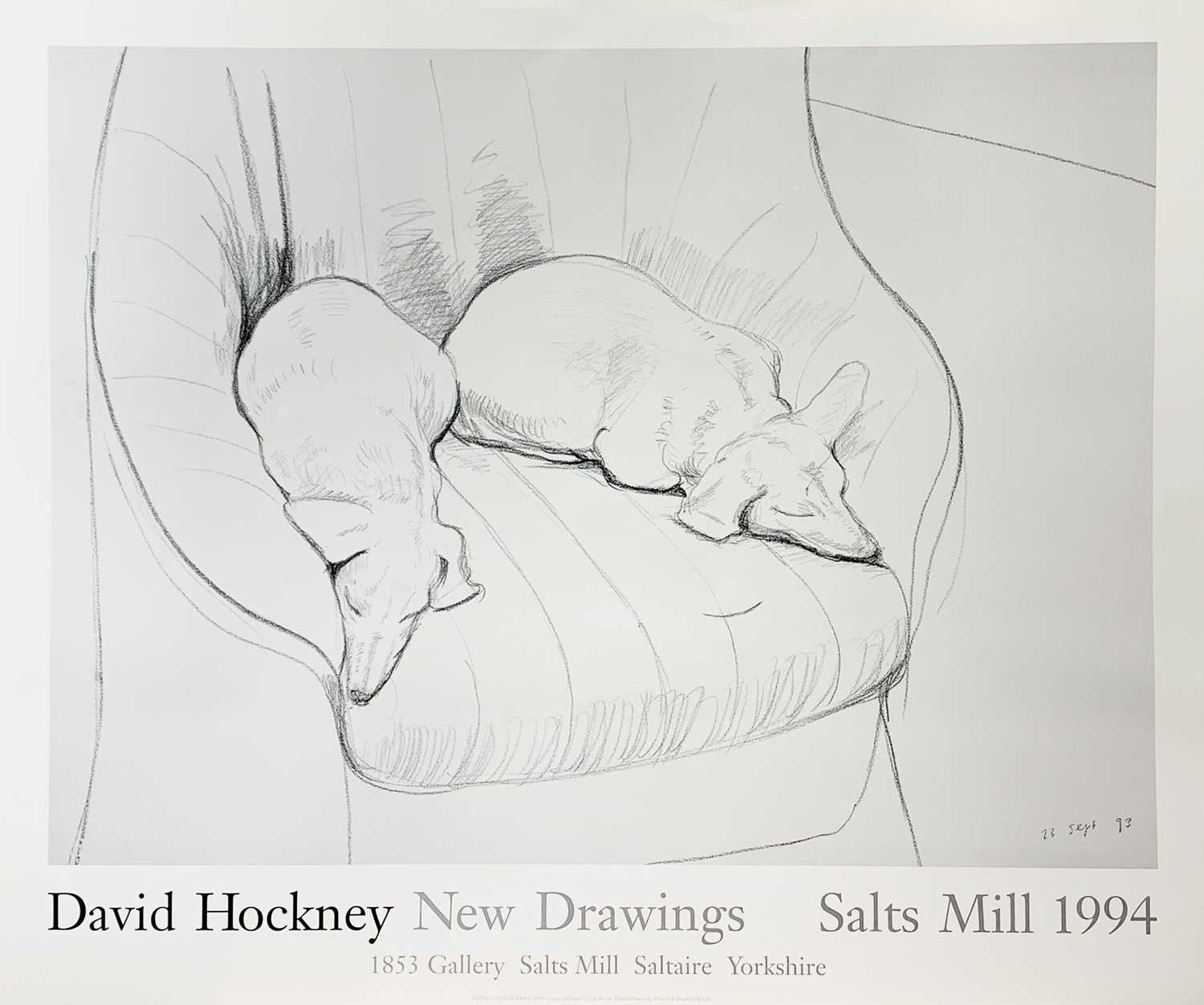 David HOCKNEY (1937)'New Drawings, Salts Mill 1994'Exhibition poster 69 x 83cm