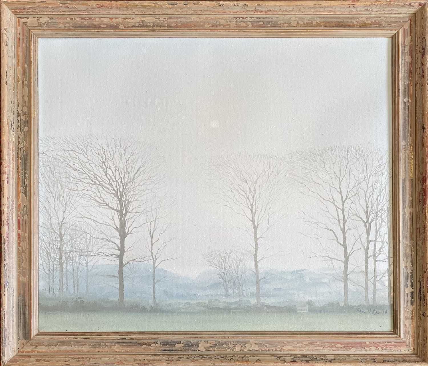 John MILLER (1931-2002)Hazy Winter Landscape Oil on canvas Signed and dated '7451 x 61cmCondition