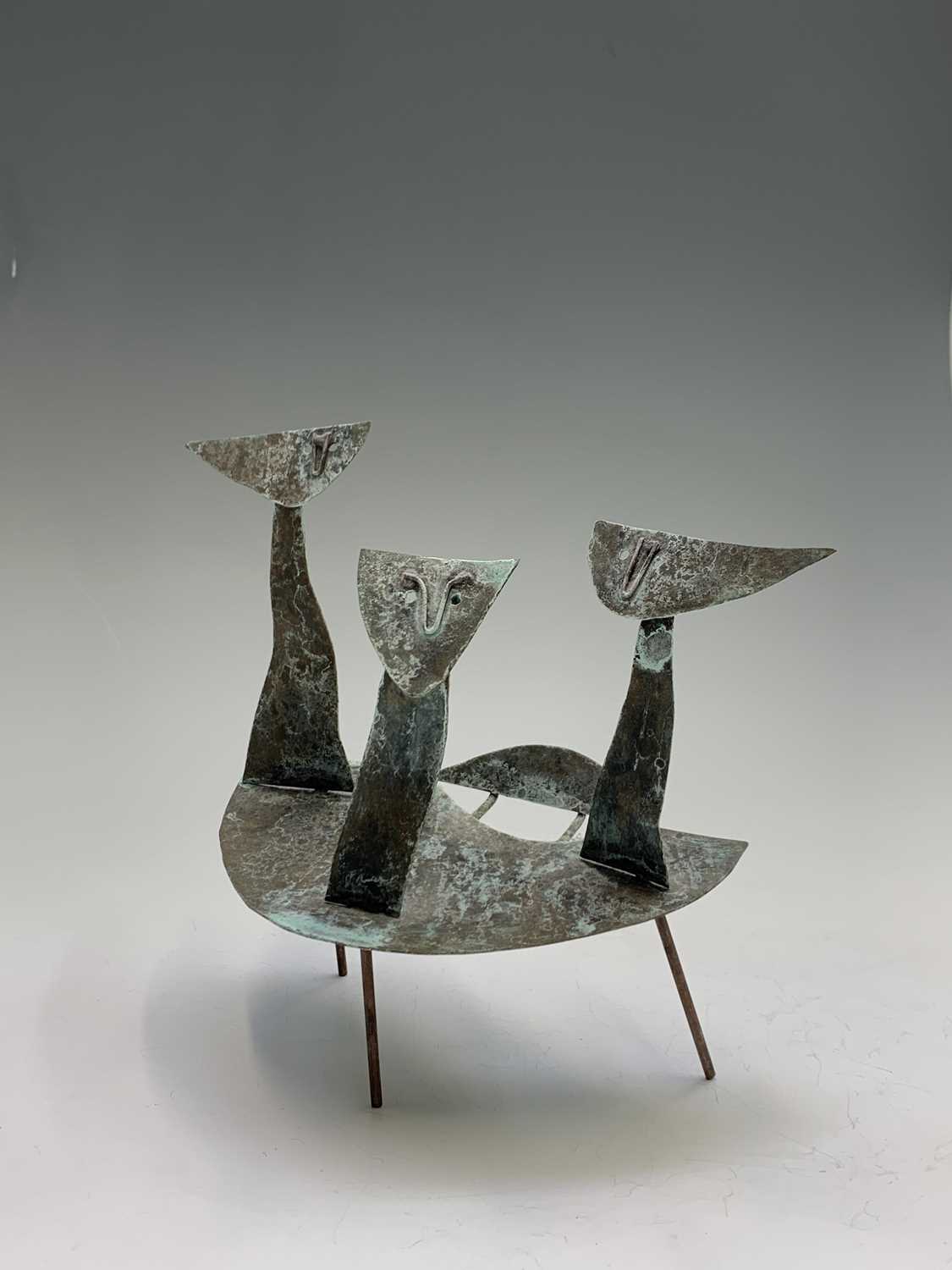 William BLACK (20th Century British)'Figures in a Landscape'Oxidised copper sculpture Signed, - Image 13 of 16